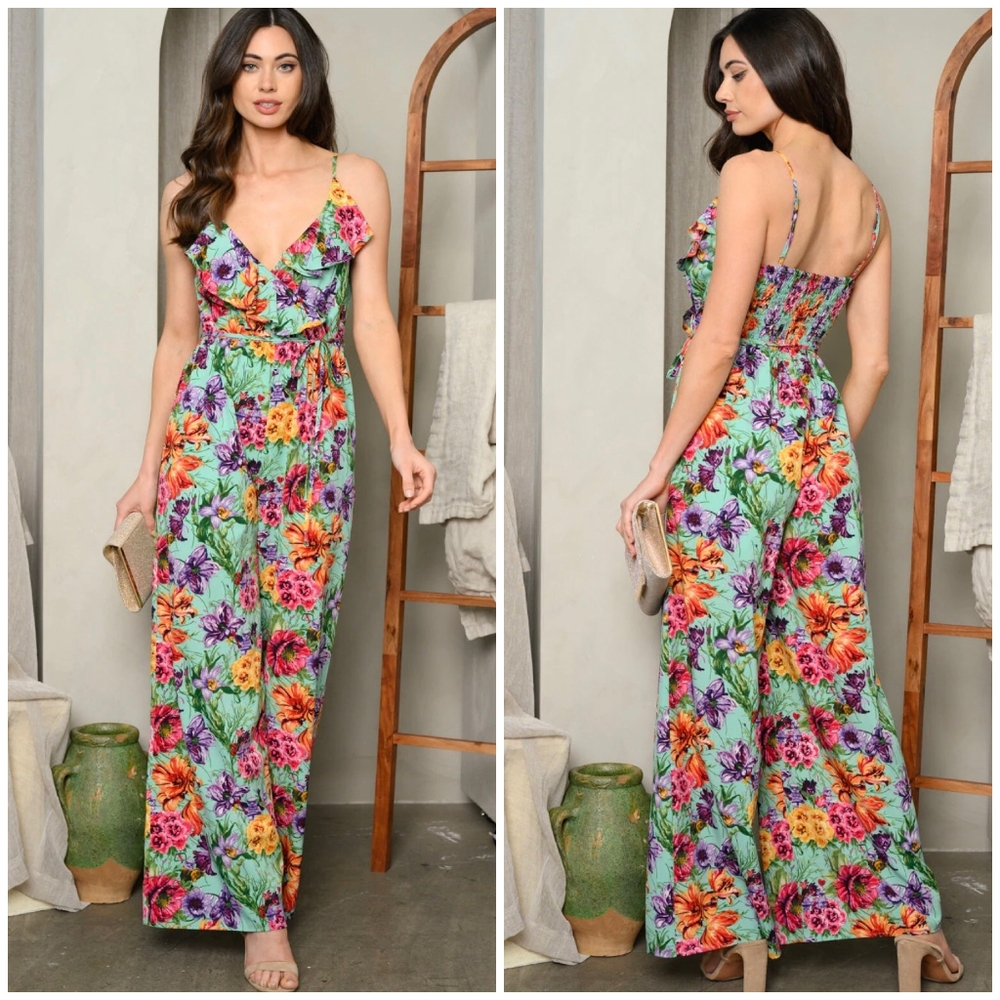 AMBITION Jade Floral Wide Leg Jumpsuit - Picture 5 of 5